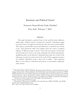 Emotions and Political Unrest