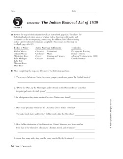 Indian Removal Act Map Activity