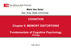 COGNITION Chapter 6 - San Jose State University