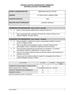 kenosha historic preservation commission