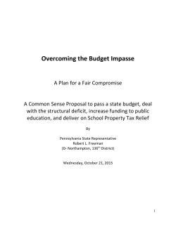 Overcoming the Budget Impasse