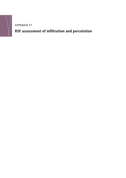 RSF assessment of infiltration and percolation