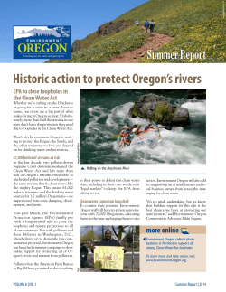 Historic action to protect Oregon`s rivers