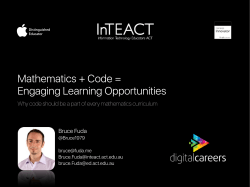 CMA2015 - Math+Code.key - Canberra Mathematical Association