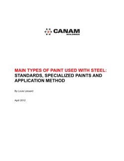 MAIN TYPES OF PAINT USED WITH STEEL: STANDARDS