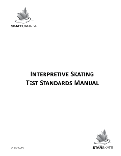 Interpretive Skating Test Standards Manual