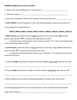 ISOBARS: Mapping Air Pressure and Wind 1. What is the result of