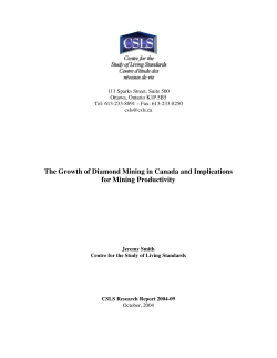 The Growth of Diamond Mining in Canada and Implications for