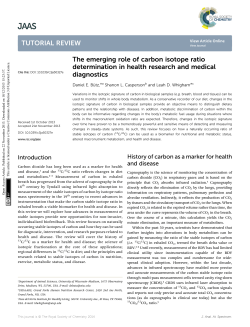 The emerging role of carbon isotope ratio