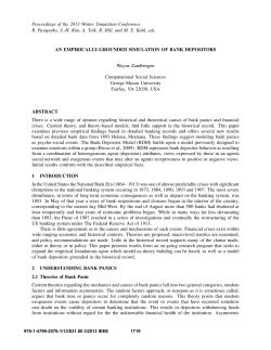 an empirically-grounded simulation of bank depositors