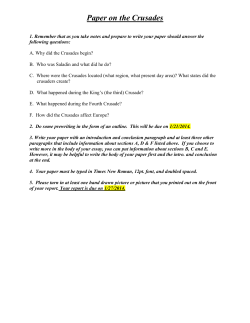 Paper on the Crusades