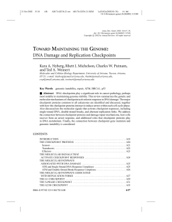 Ann. Reviews in Genetics