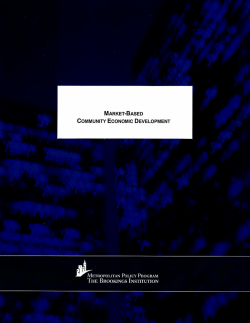 Market Based Community Economic Development