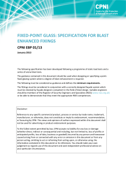 Fixed point glass: Specification for blast enhanced fixings