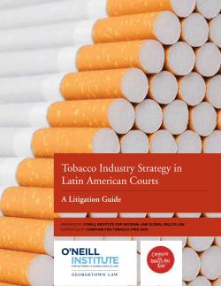 Tobacco Industry Strategy in Latin American Courts
