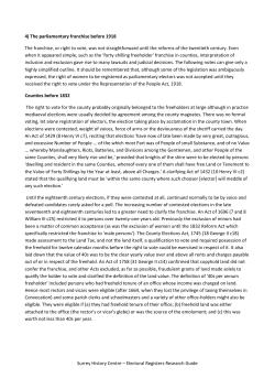 4) The parliamentary franchise before 1918