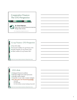 CPetersonCoopFinanceCFOs Handout