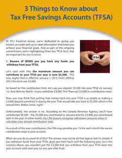 3 Things to Know about Tax Free Savings