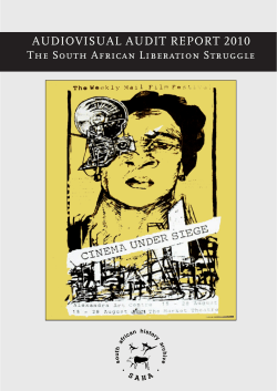 audiovisual audit report 2010 - South African History Archive
