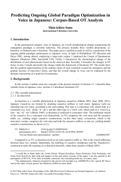 complete paper - Cascadilla Proceedings Project