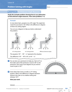Problem Solving with Angles