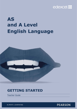 Getting started guide - Edexcel