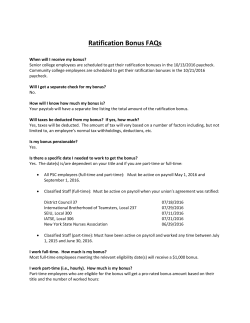Ratification Bonus FAQs