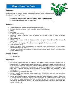 Money Down the Drain - The University of Arizona Extension