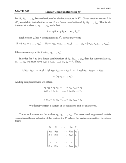 Linear Combinations