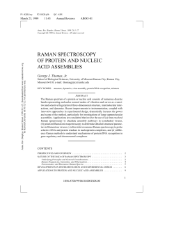 raman spectroscopy of protein and nucleic acid assemblies