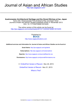 Journal of Asian and African Studies - UM Repository