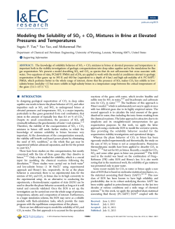 Modeling the Solubility of SO2 + CO2 Mixtures in Brine at Elevated