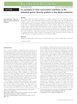 An asymmetry in niche conservatism contributes to the latitudinal