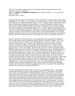 Title: The Love Song of Satin-Legs Smith