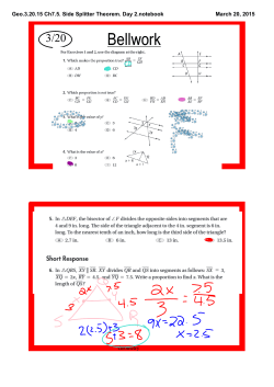 Geo.3.20.15 Ch7.5. Side Splitter Theorem. Day 2.notebook