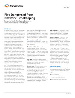 Five Dangers of Poor Network Timekeeping