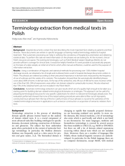 Terminology extraction from medical texts in Polish
