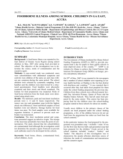 foodborne illness among school children in ga east, accra