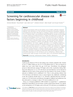 Screening for cardiovascular disease risk factors
