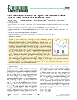 Fossil and Nonfossil Sources of Organic and Elemental Carbon
