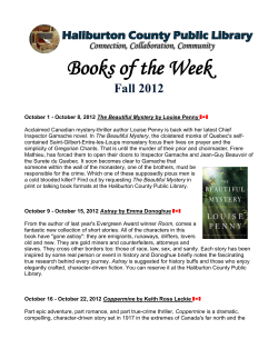 Books of the Week - Haliburton County Public Library