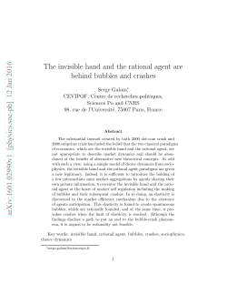 The invisible hand and the rational agent are behind bubbles and