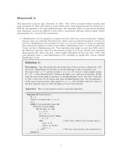 Homework 3: Solution 1: