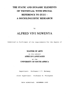 alfred vivi ngwenya - Unisa Institutional Repository