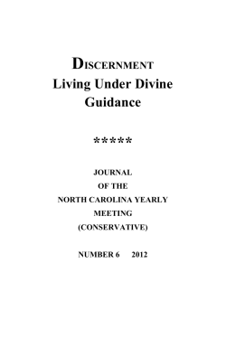 Living Under Divine Guidance