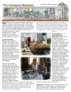 Carriacou Museum Newsletter 2010 Issue 1
