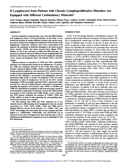 B Lymphocytes from Patients with Chronic