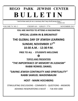 November 2013 - Rego Park Jewish Center