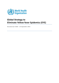 Global Strategy to Eliminate Yellow fever Epidemics (EYE)
