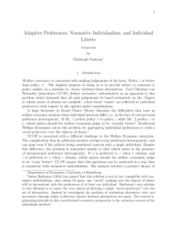Adaptive Preferences, Normative Individualism